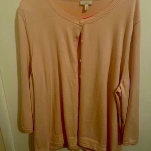 Talbots cardigan sweater soft pink